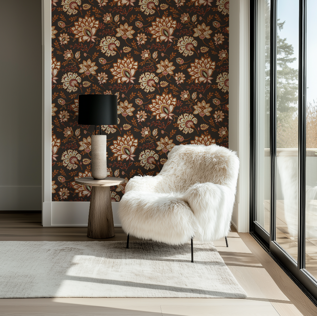 Bohemian Whimsy Floral - Cocoa Wallpaper - Image 10 by RebelMod