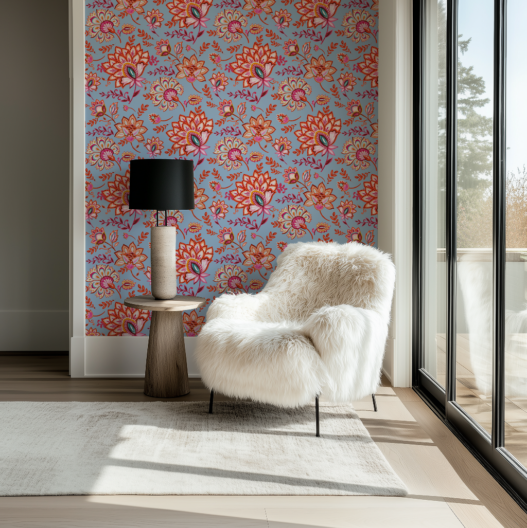 Bohemian Whimsy Floral - Sky Wallpaper - Image 9 by RebelMod