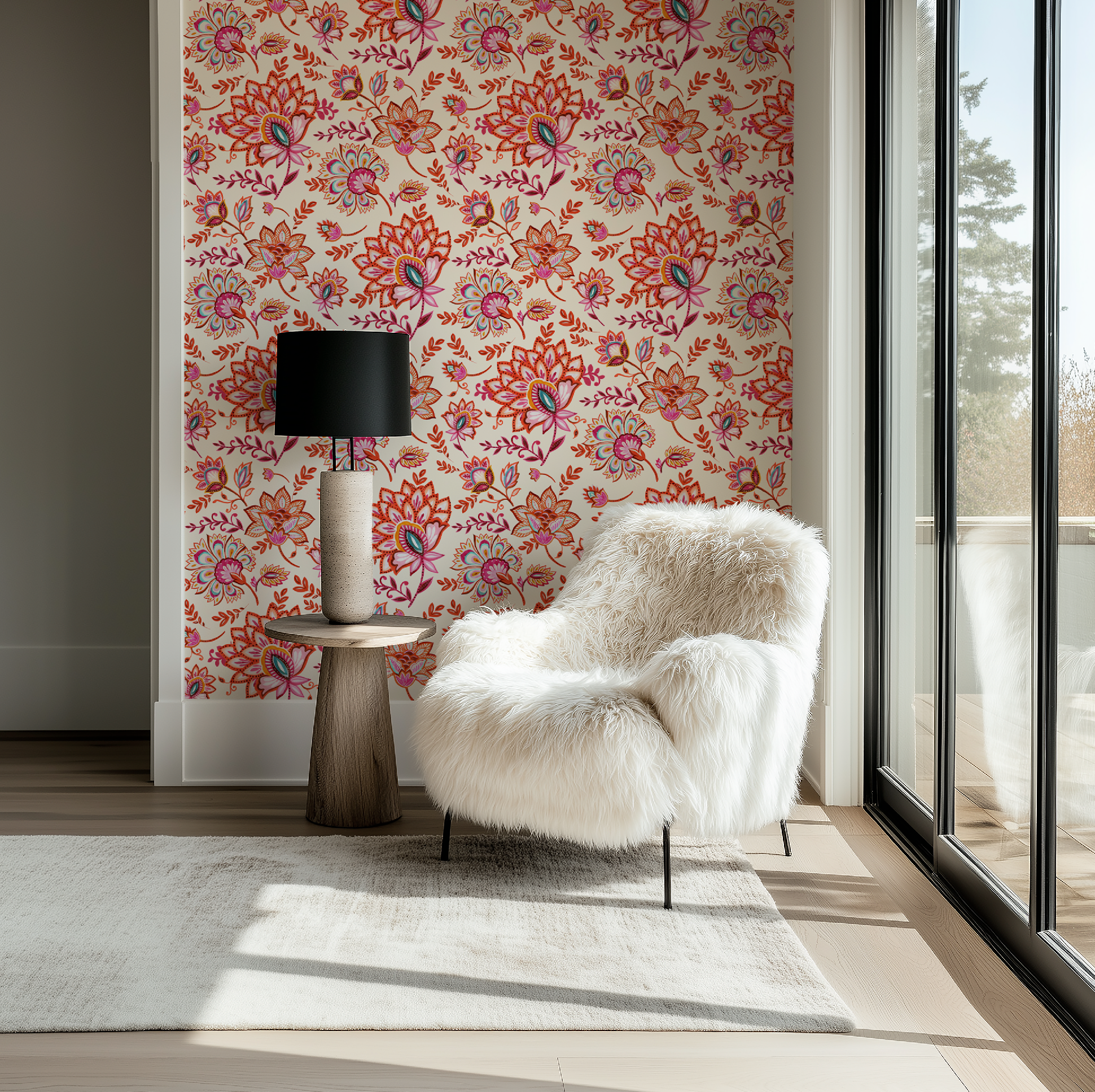 Bohemian Whimsy Floral - Linen Wallpaper - Image 9 by RebelMod