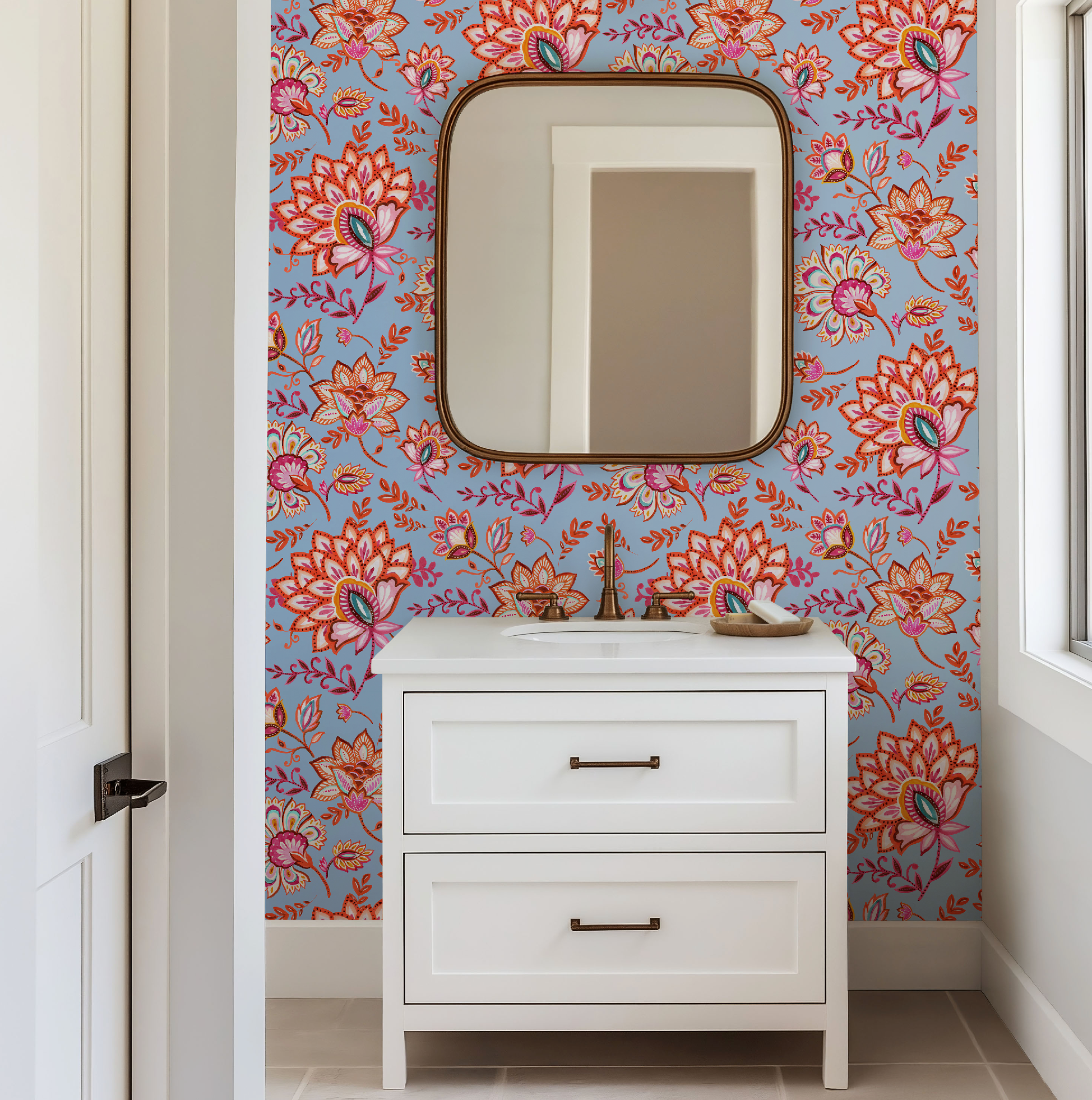 Bohemian Whimsy Floral - Sky Wallpaper - Image 10 by RebelMod