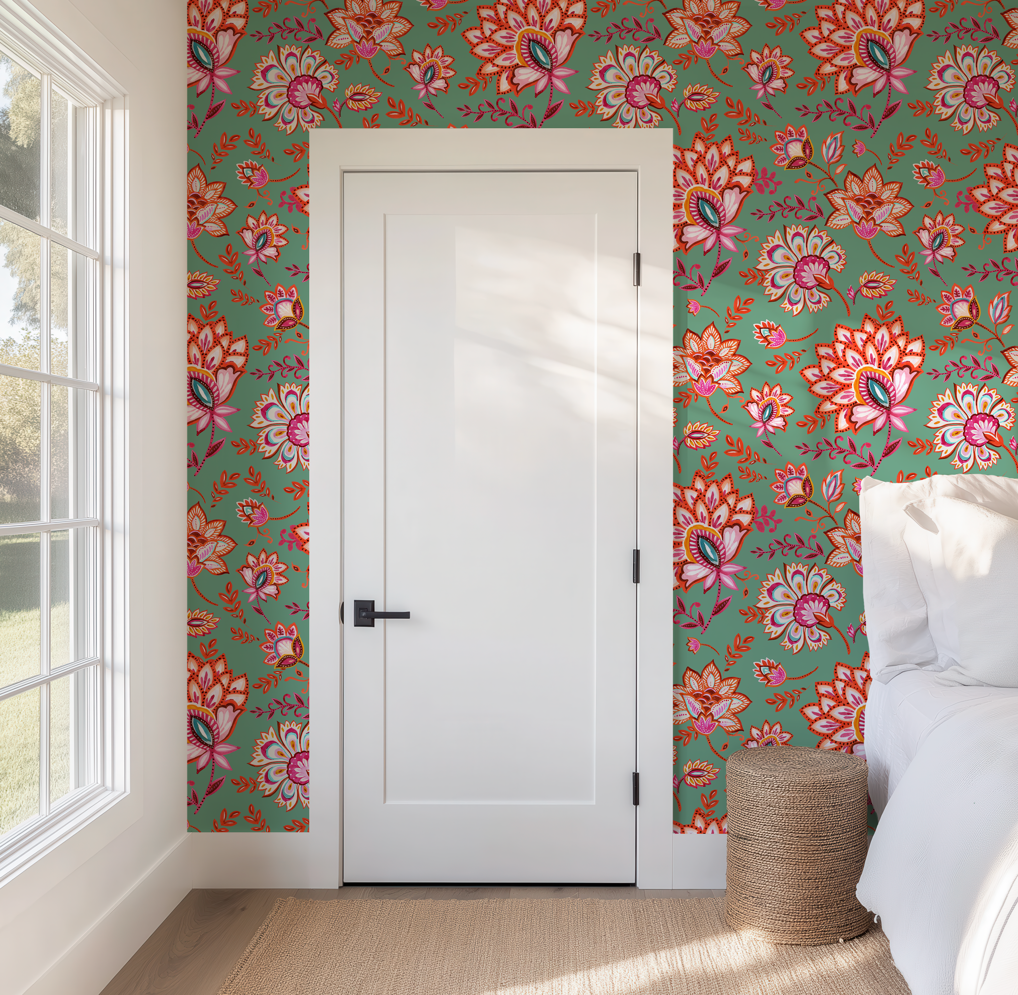 Bohemian Whimsy Floral - Meadow Wallpaper