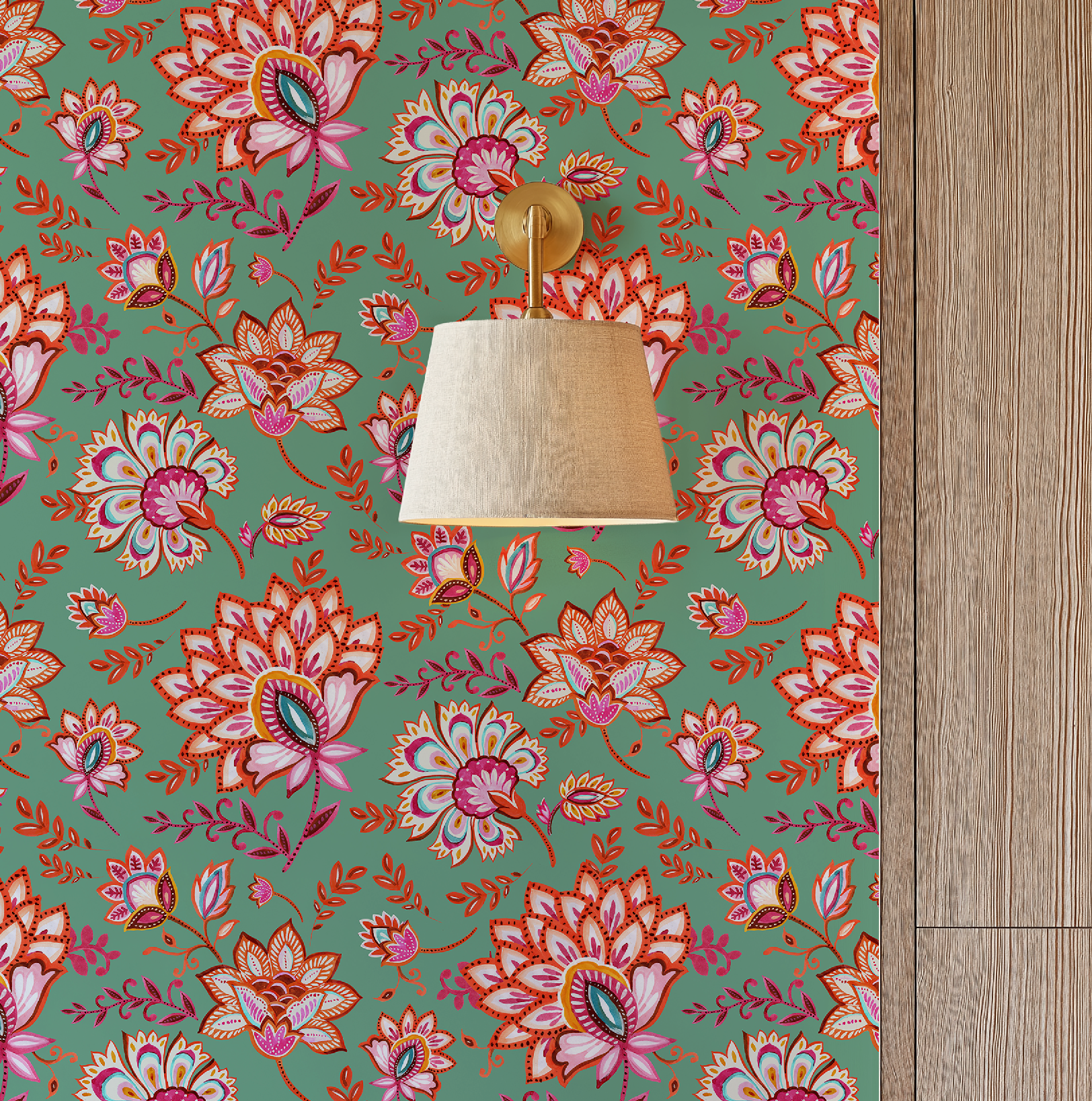Bohemian Whimsy Floral - Meadow Wallpaper