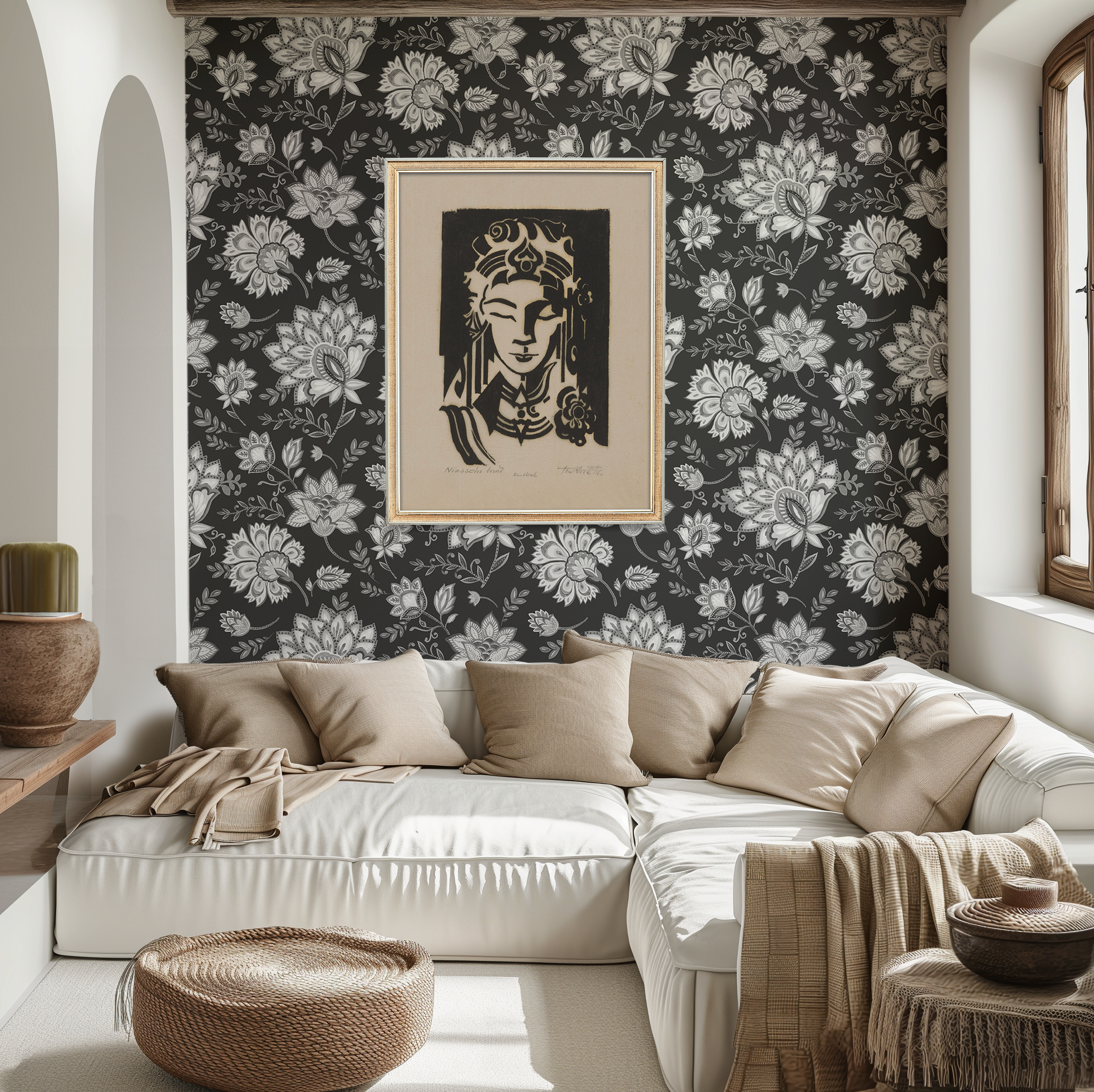 Bohemian Whimsy Floral - Noir Wallpaper - Image 3 by RebelMod