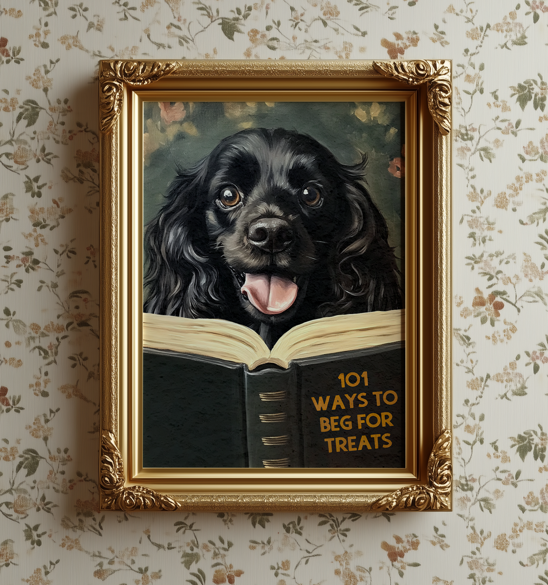 English Cocker Spaniel Dog Reading Book 101 Ways to Beg for Treats - Image 3 by RebelMod