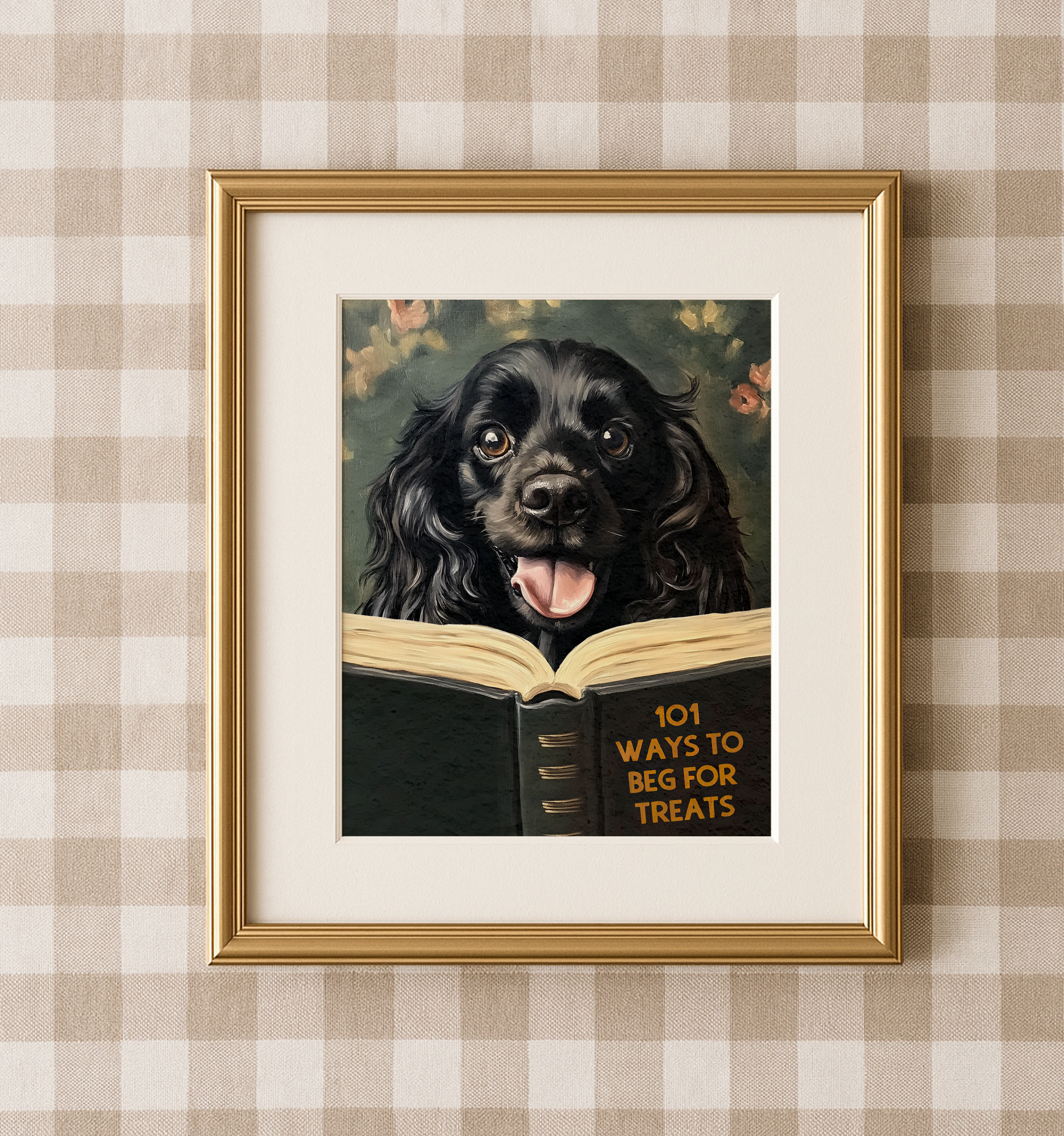 English Cocker Spaniel Dog Reading Book 101 Ways to Beg for Treats - Image 4 by RebelMod
