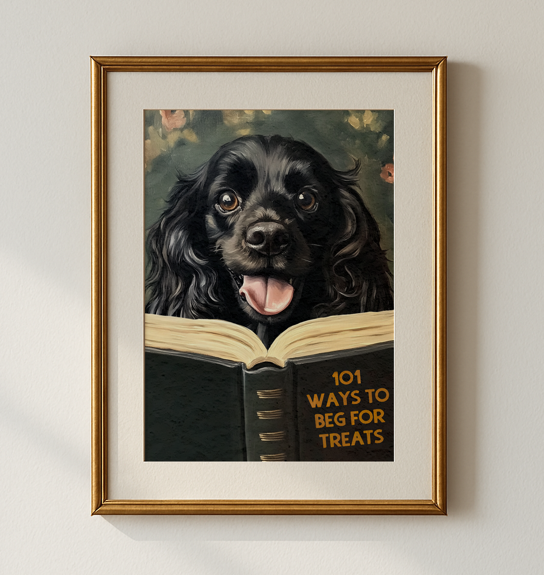 English Cocker Spaniel Dog Reading Book 101 Ways to Beg for Treats - Image 5 by RebelMod