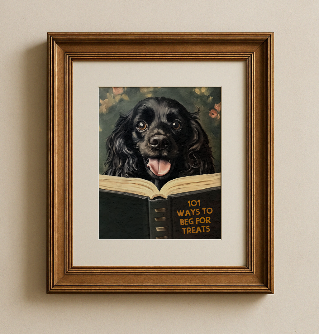 English Cocker Spaniel Dog Reading Book 101 Ways to Beg for Treats - Image 6 by RebelMod