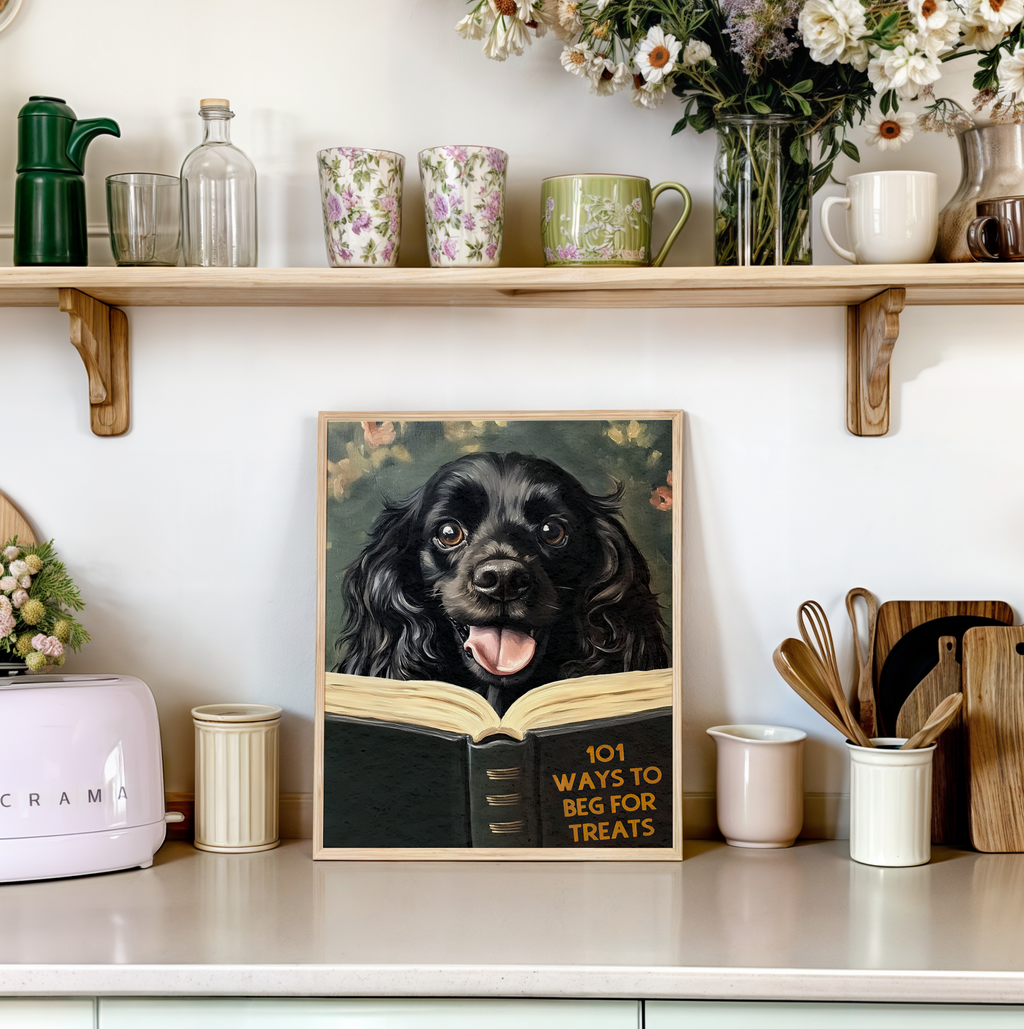 English Cocker Spaniel Dog Reading Book 101 Ways to Beg for Treats - Image 8 by RebelMod