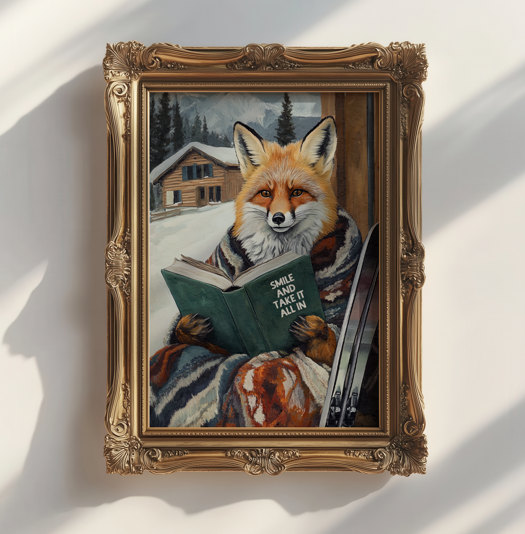 Smile and Take It All In — Fox Ski Art Print