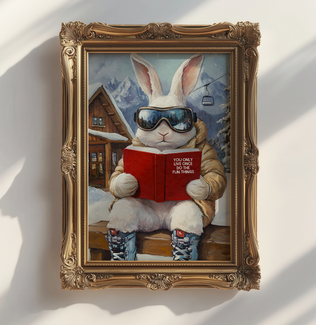 You Only Live Once — Ski Bunny Art Print