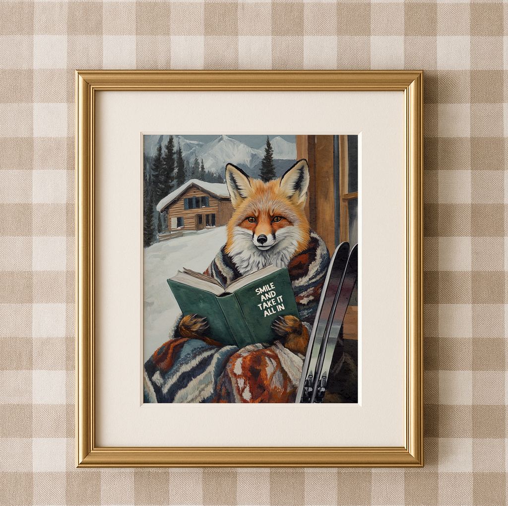 Smile and Take It All In — Fox Ski Art Print