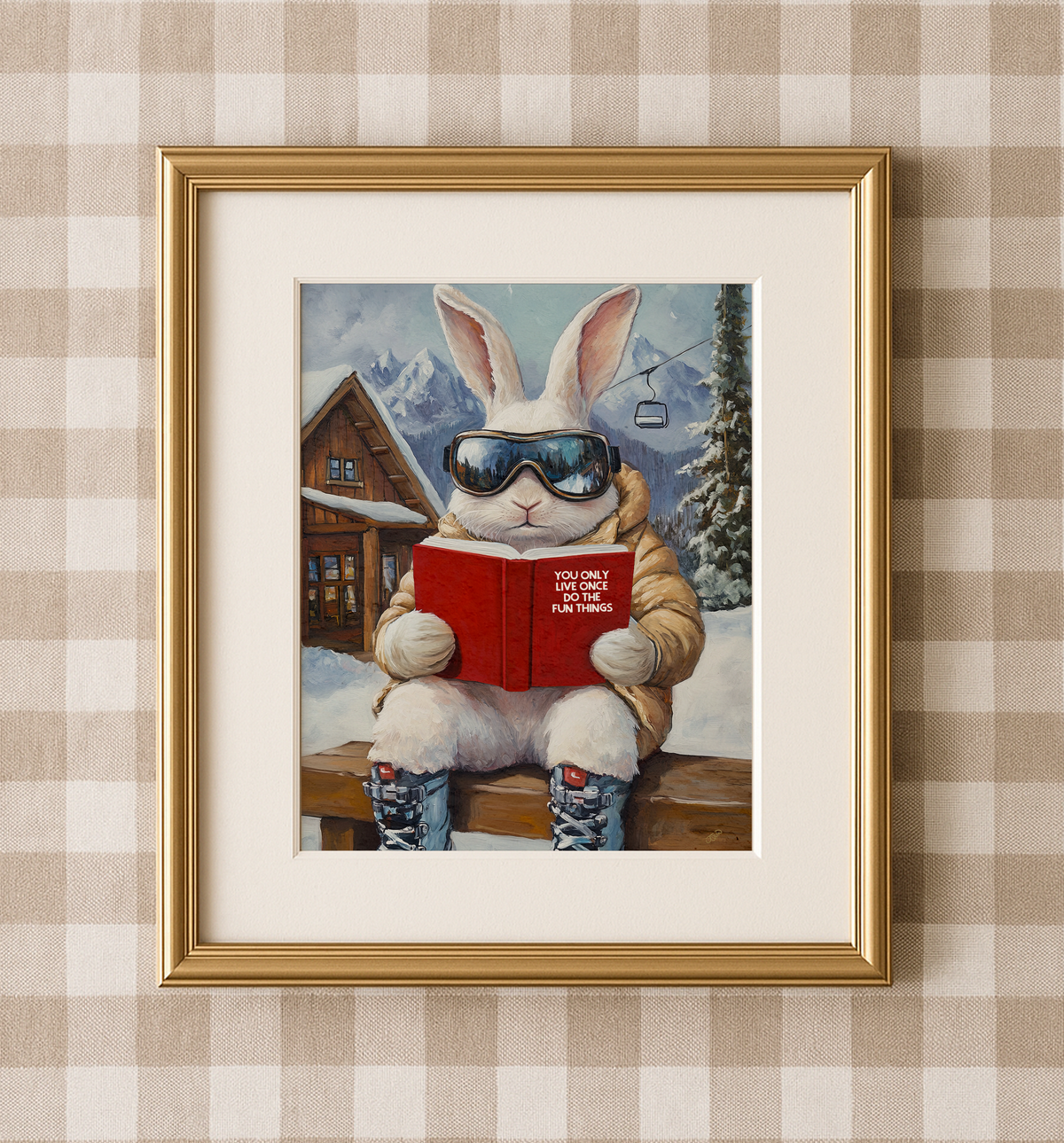 You Only Live Once — Ski Bunny Art Print