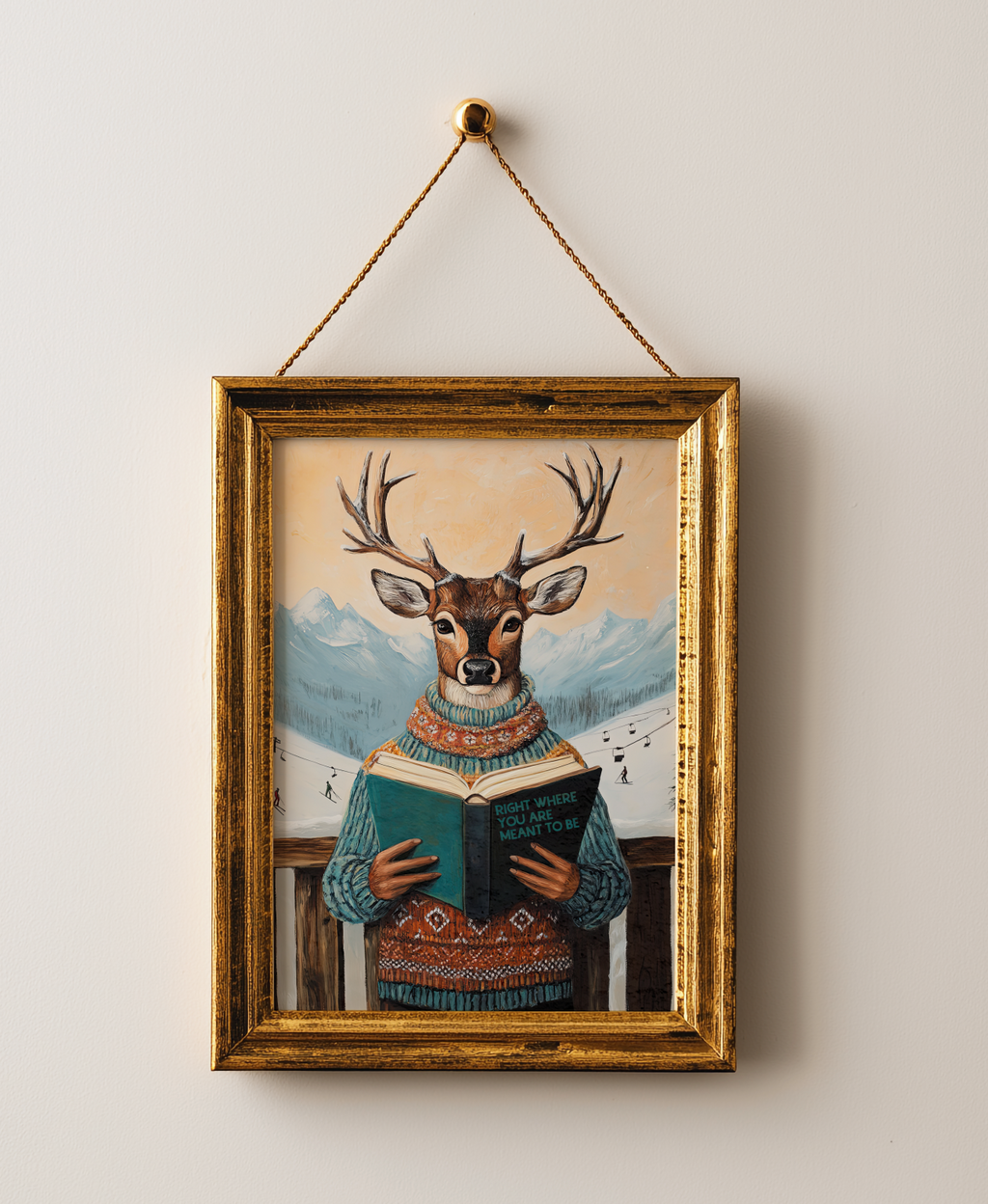 Right Where You are Meant to Be Deer Ski Print