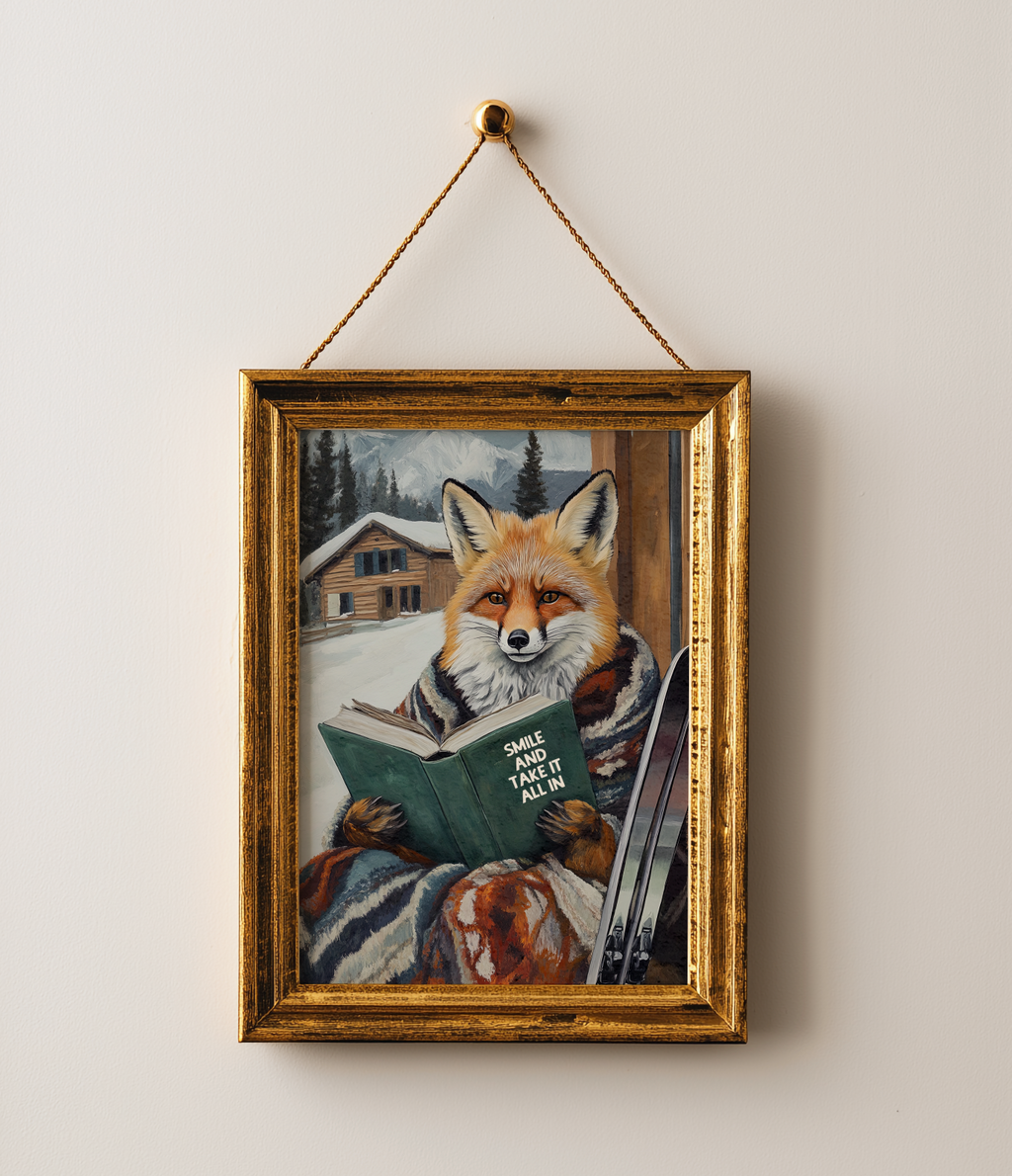 Smile and Take It All In — Fox Ski Art Print