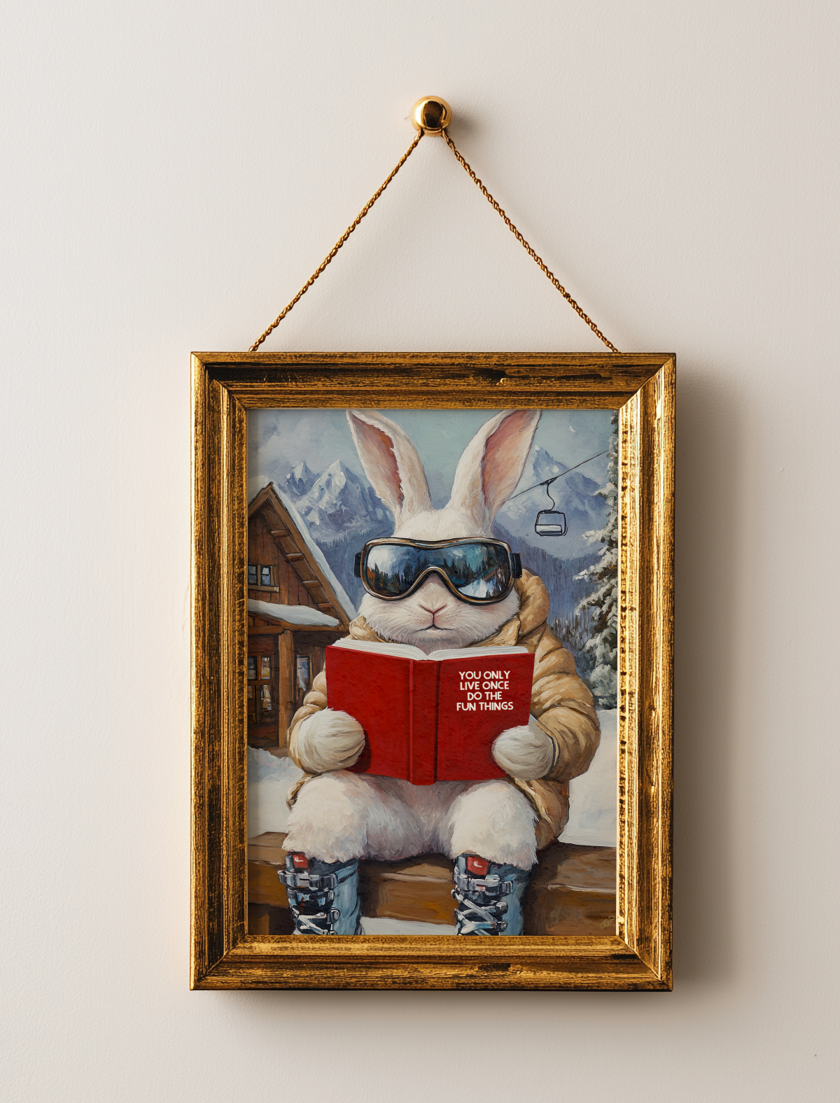 You Only Live Once — Ski Bunny Art Print