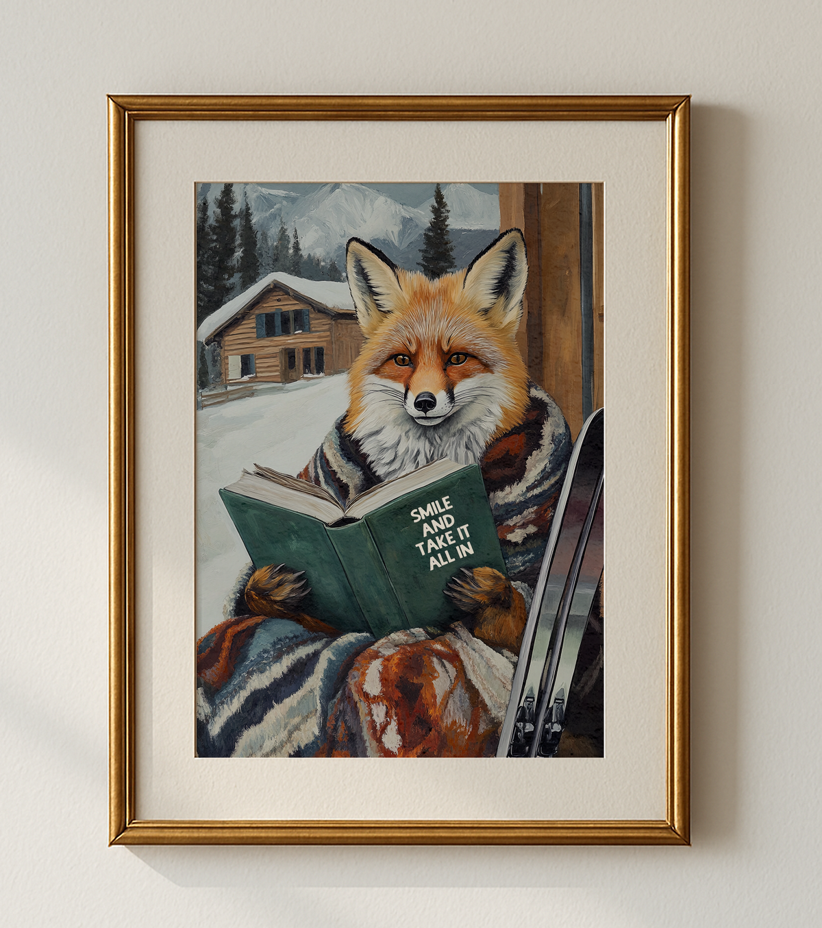 Smile and Take It All In — Fox Ski Art Print