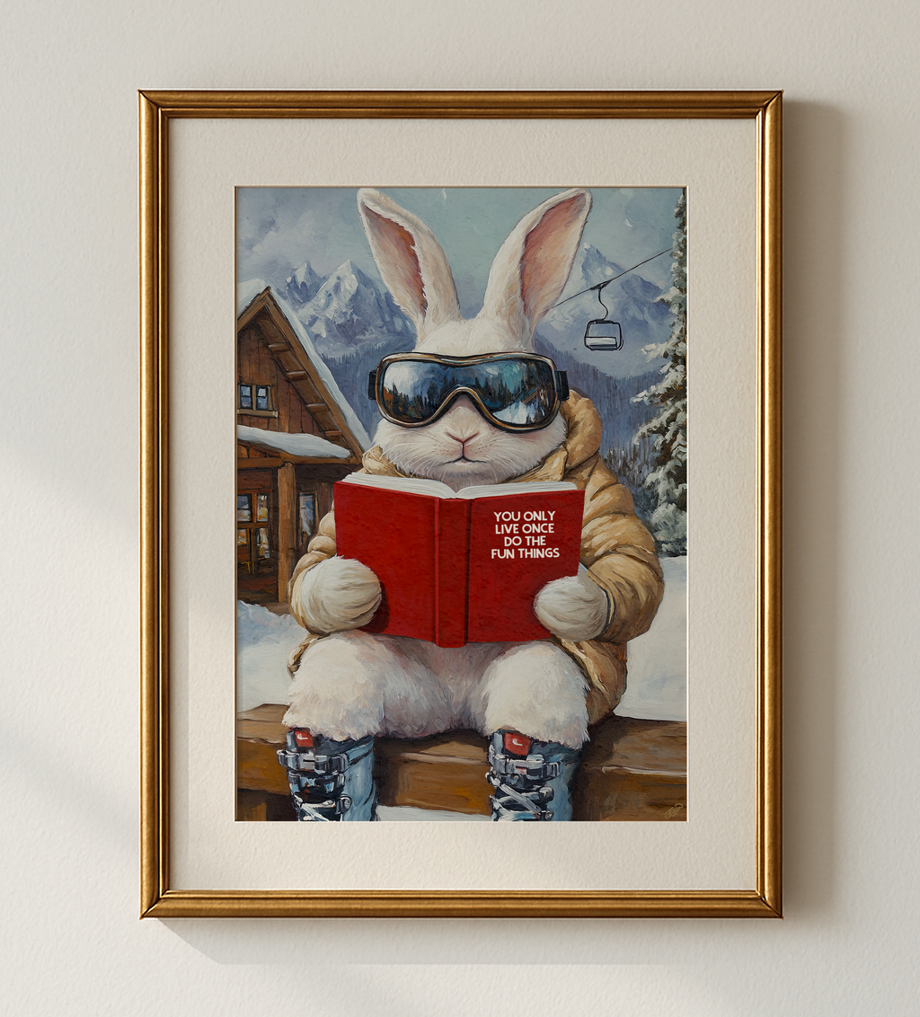 You Only Live Once — Ski Bunny Art Print
