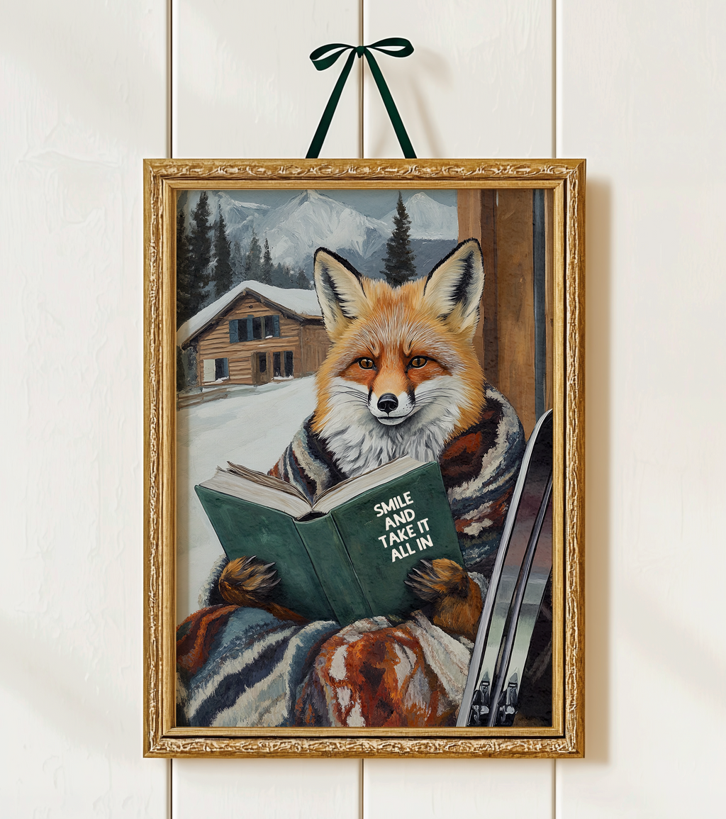 Smile and Take It All In — Fox Ski Art Print