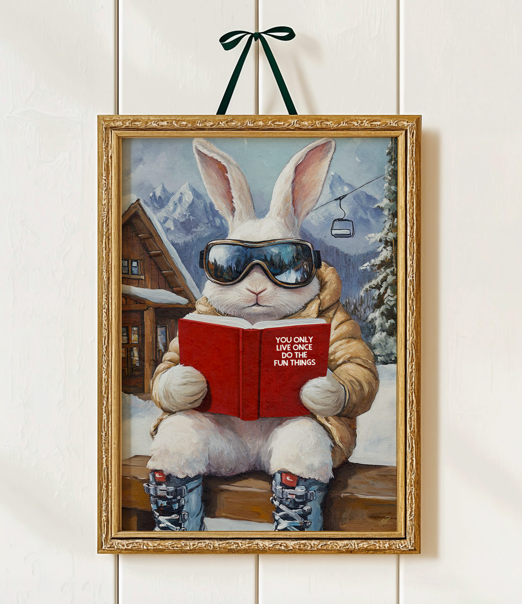 You Only Live Once — Ski Bunny Art Print