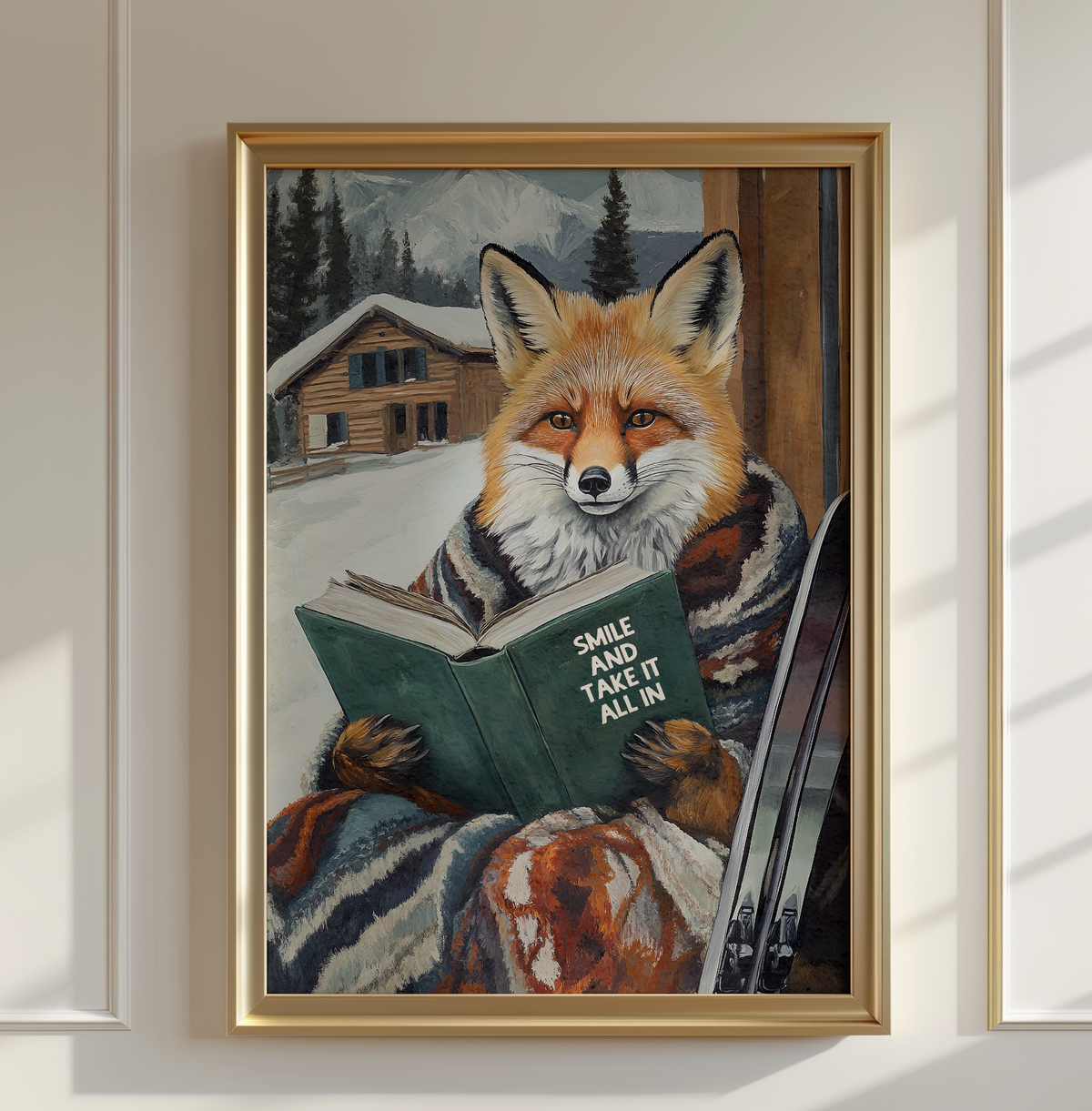 Smile and Take It All In — Fox Ski Art Print