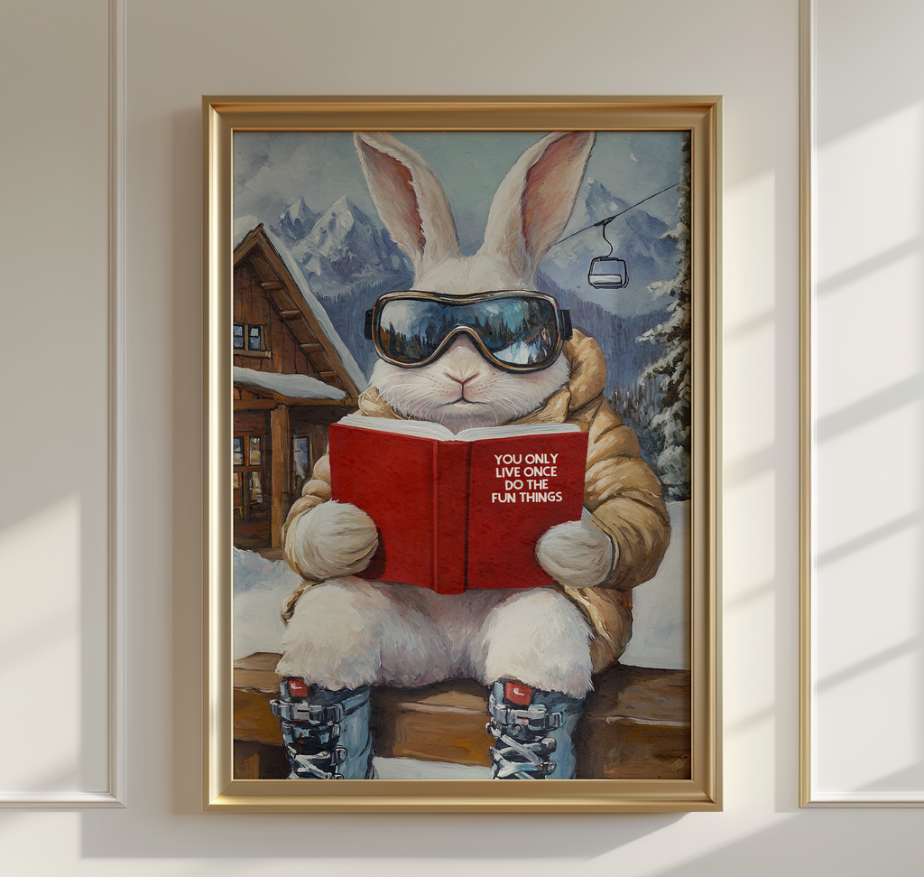 You Only Live Once — Ski Bunny Art Print
