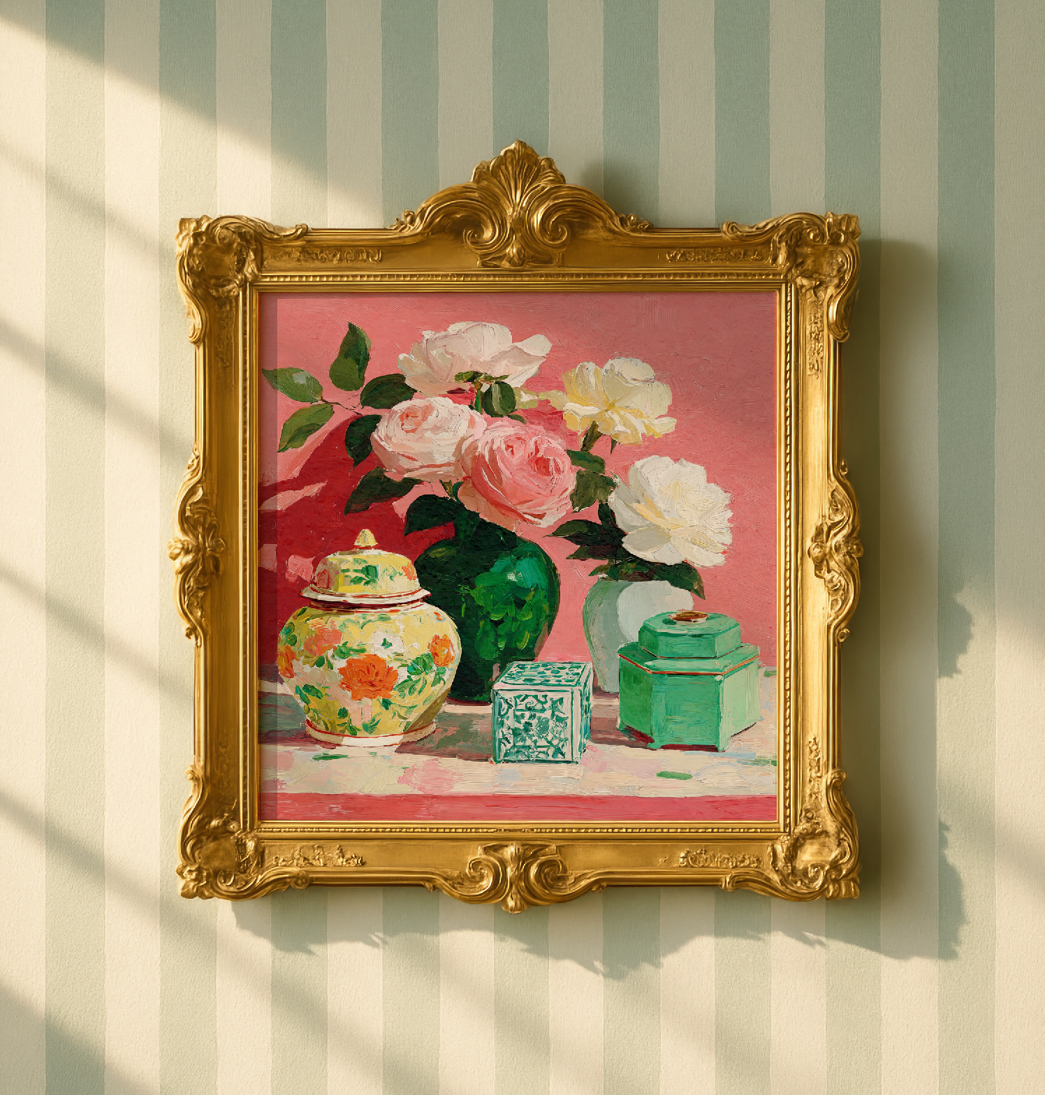 Grandmillennial Floral Art Print — Vintage Botanical