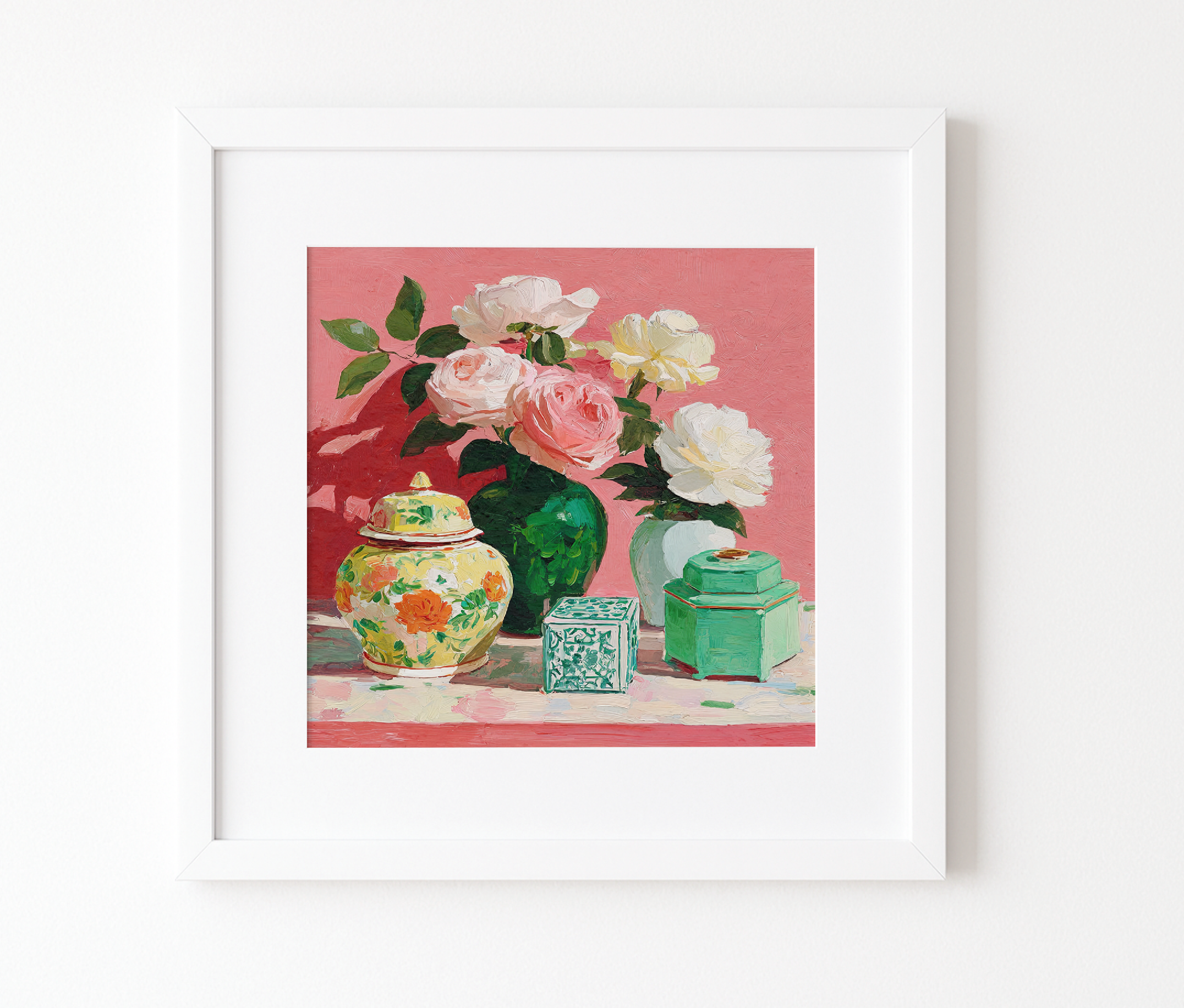 Grandmillennial Floral Art Print — Vintage Botanical