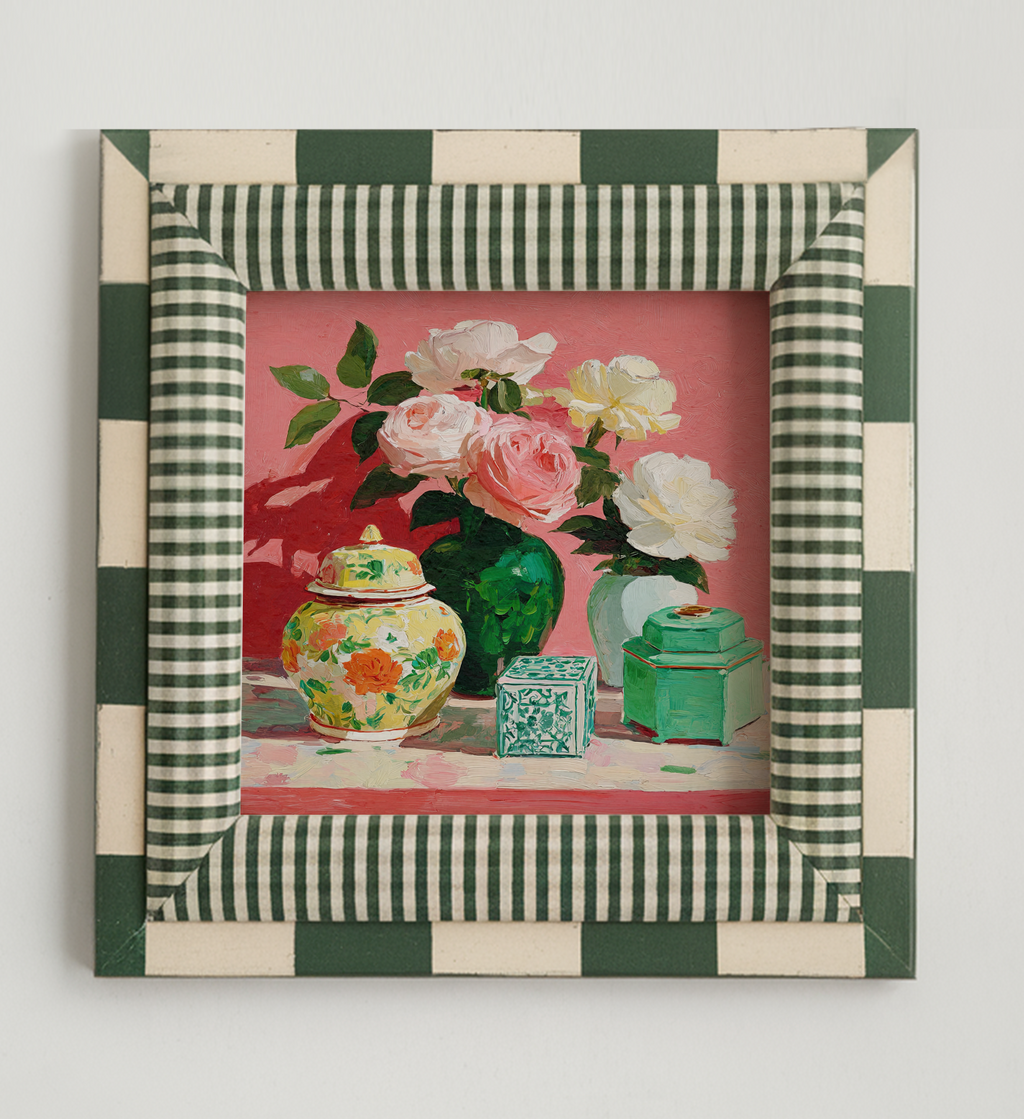 Grandmillennial Floral Art Print — Vintage Botanical