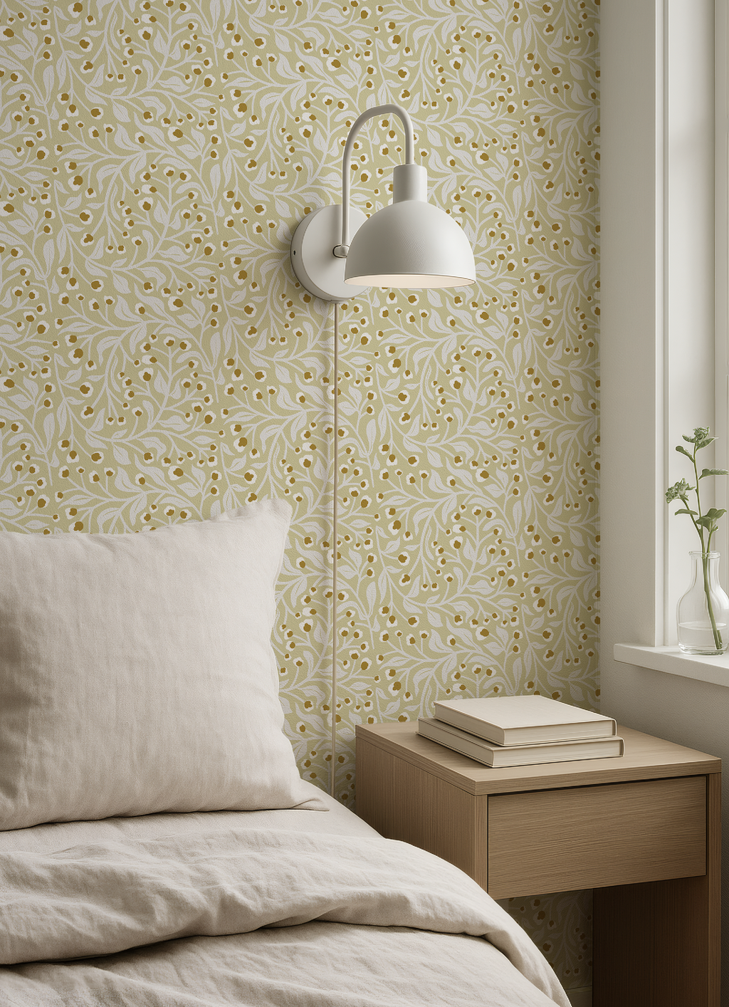 Gilded Branches in Ivory - Wallpaper