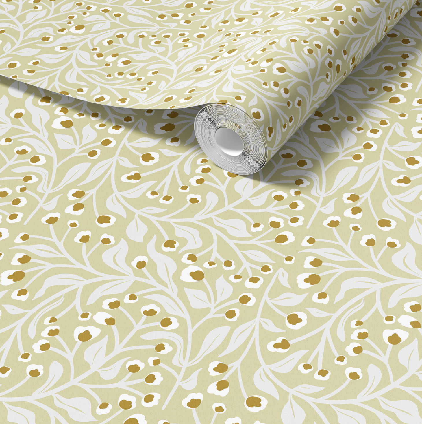 Gilded Branches in Ivory - Wallpaper
