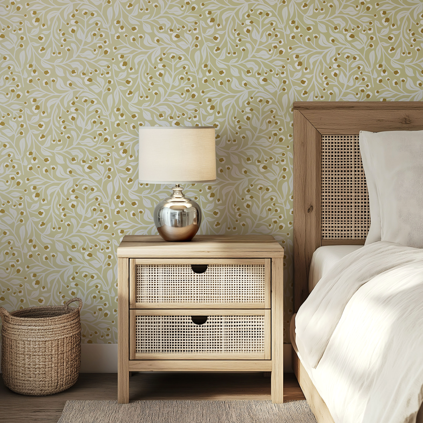 Gilded Branches in Ivory - Wallpaper