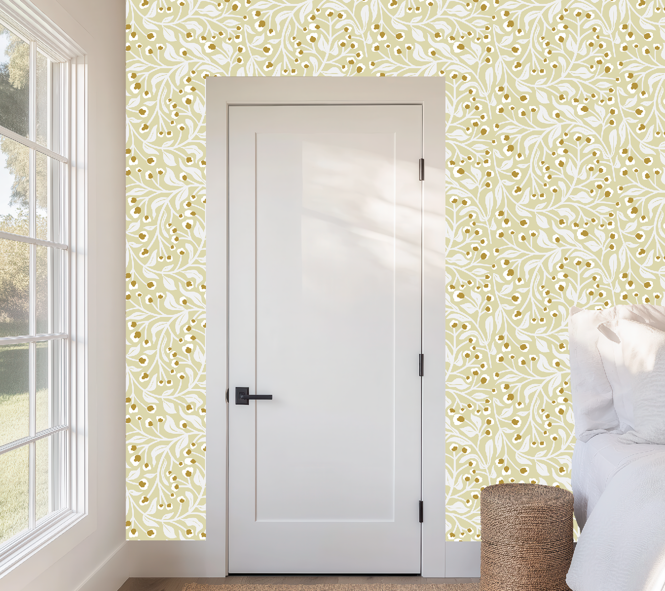 Gilded Branches in Ivory - Wallpaper