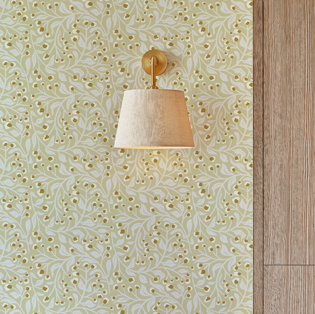 Gilded Branches in Ivory - Wallpaper