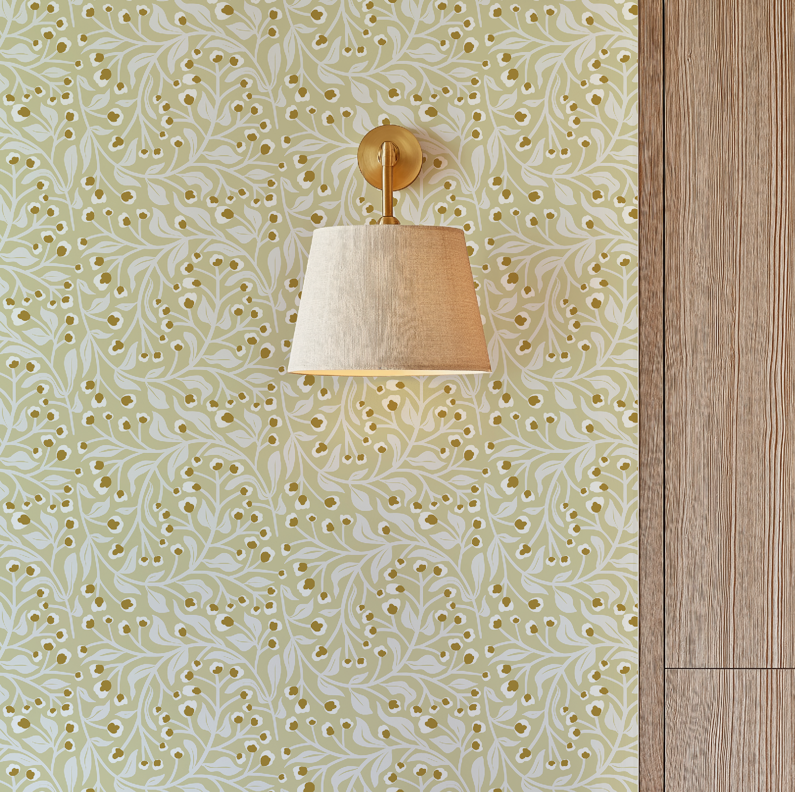 Gilded Branches in Ivory - Wallpaper
