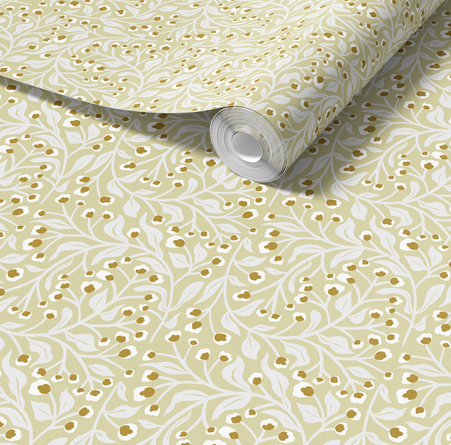 Gilded Branches in Ivory - Wallpaper