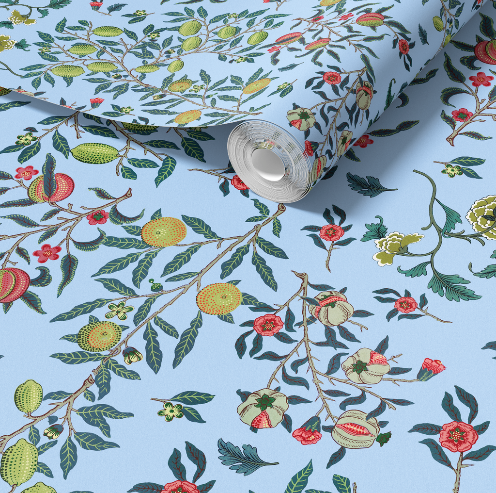 Vines William Morris Botanicals in Blue - Wallpaper