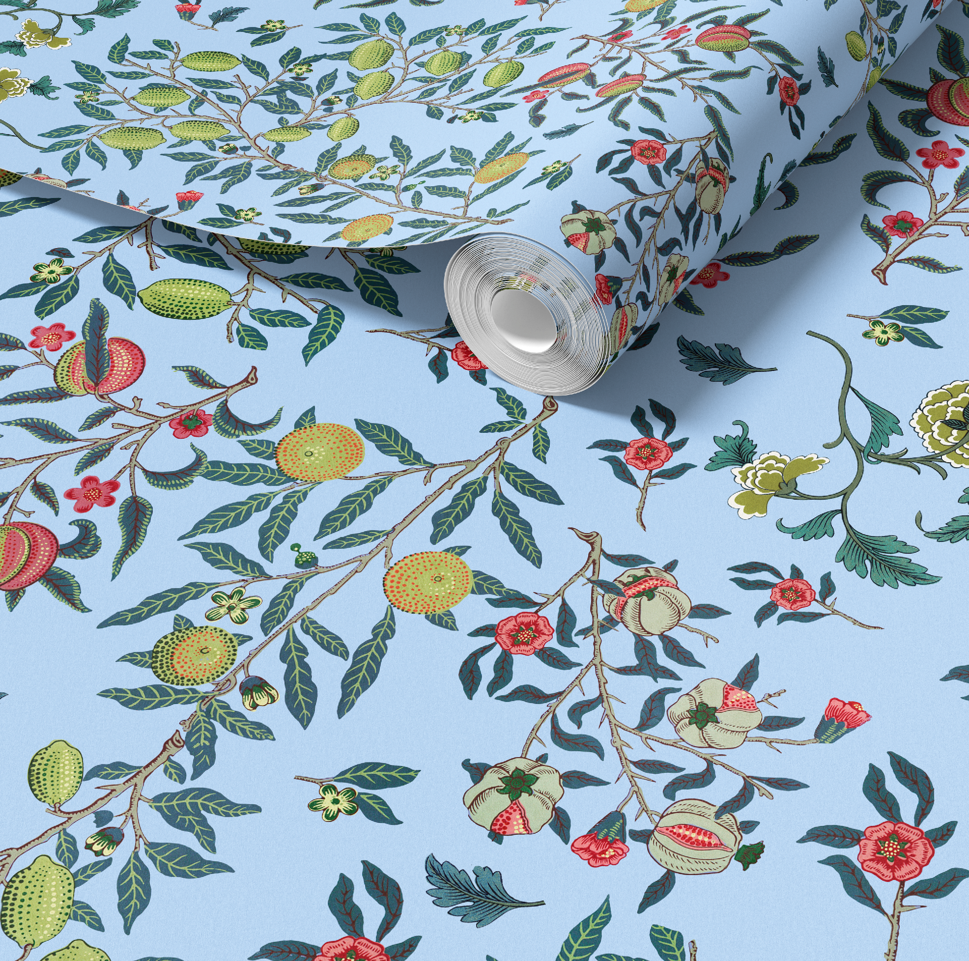 Vines William Morris Botanicals in Blue - Wallpaper