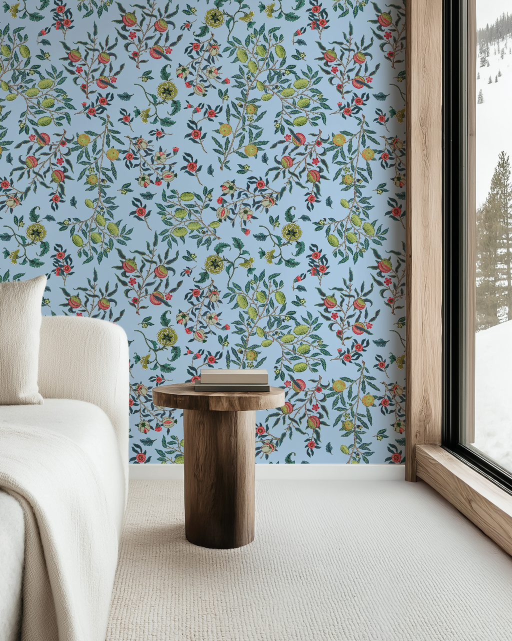 Vines William Morris Botanicals in Blue - Wallpaper