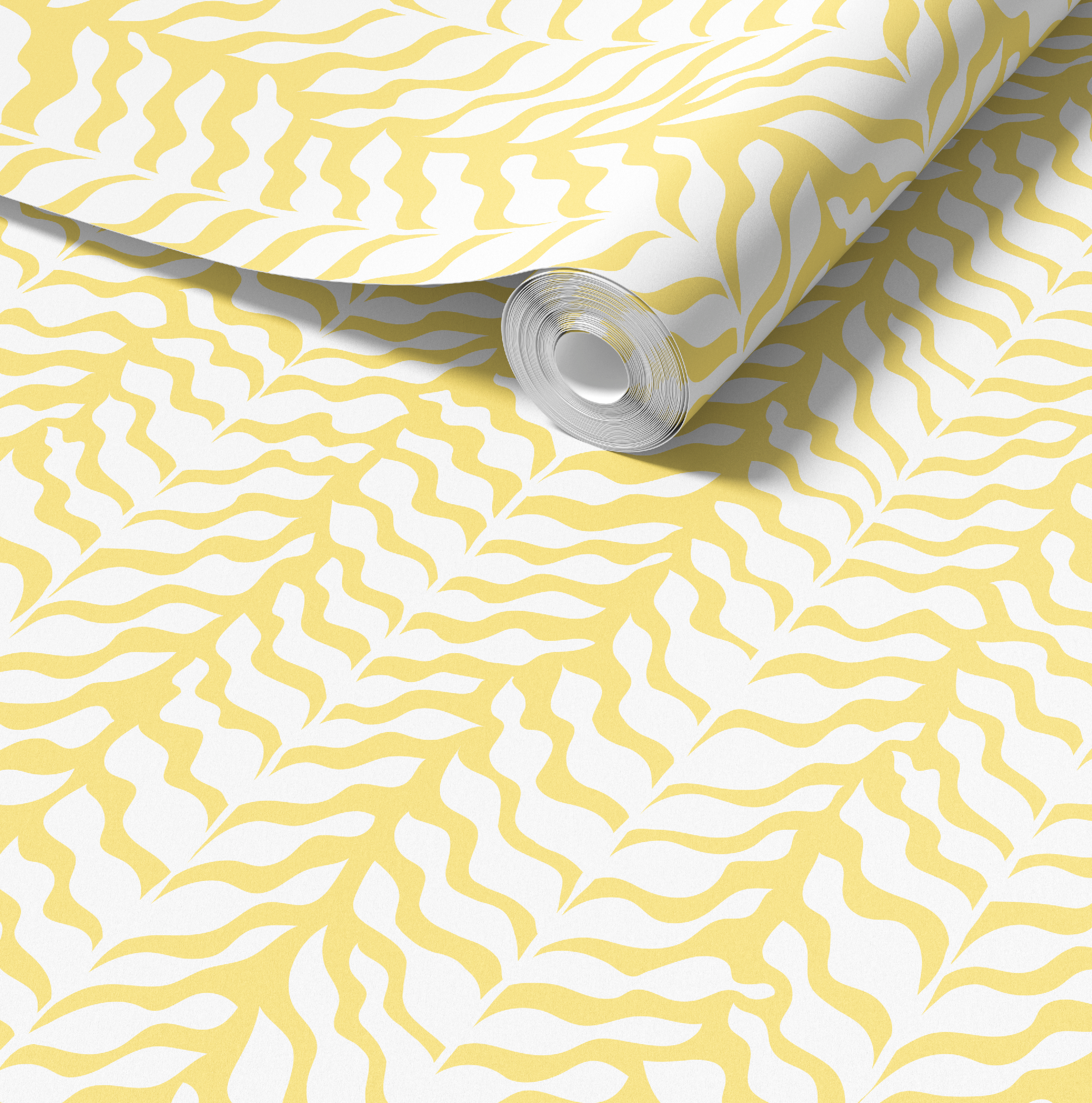 Boho Garden Yellow & White Trellis Botanical Chinoiserie Style - Wallpaper