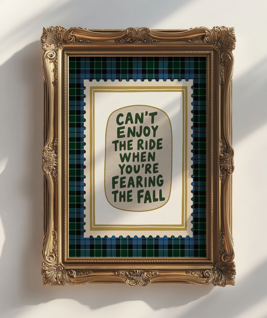 Can't Enjoy the Ride Thinking of the Fall Motivational Print