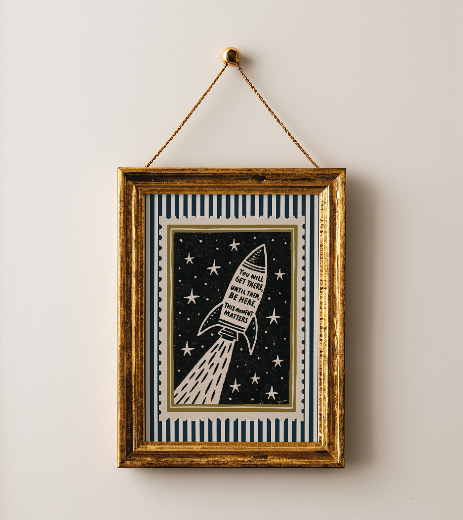 You Will Get there This Moment Matters Motivational Art Print Stamp
