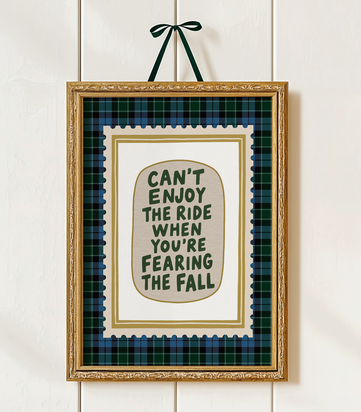 Can't Enjoy the Ride Thinking of the Fall Motivational Print