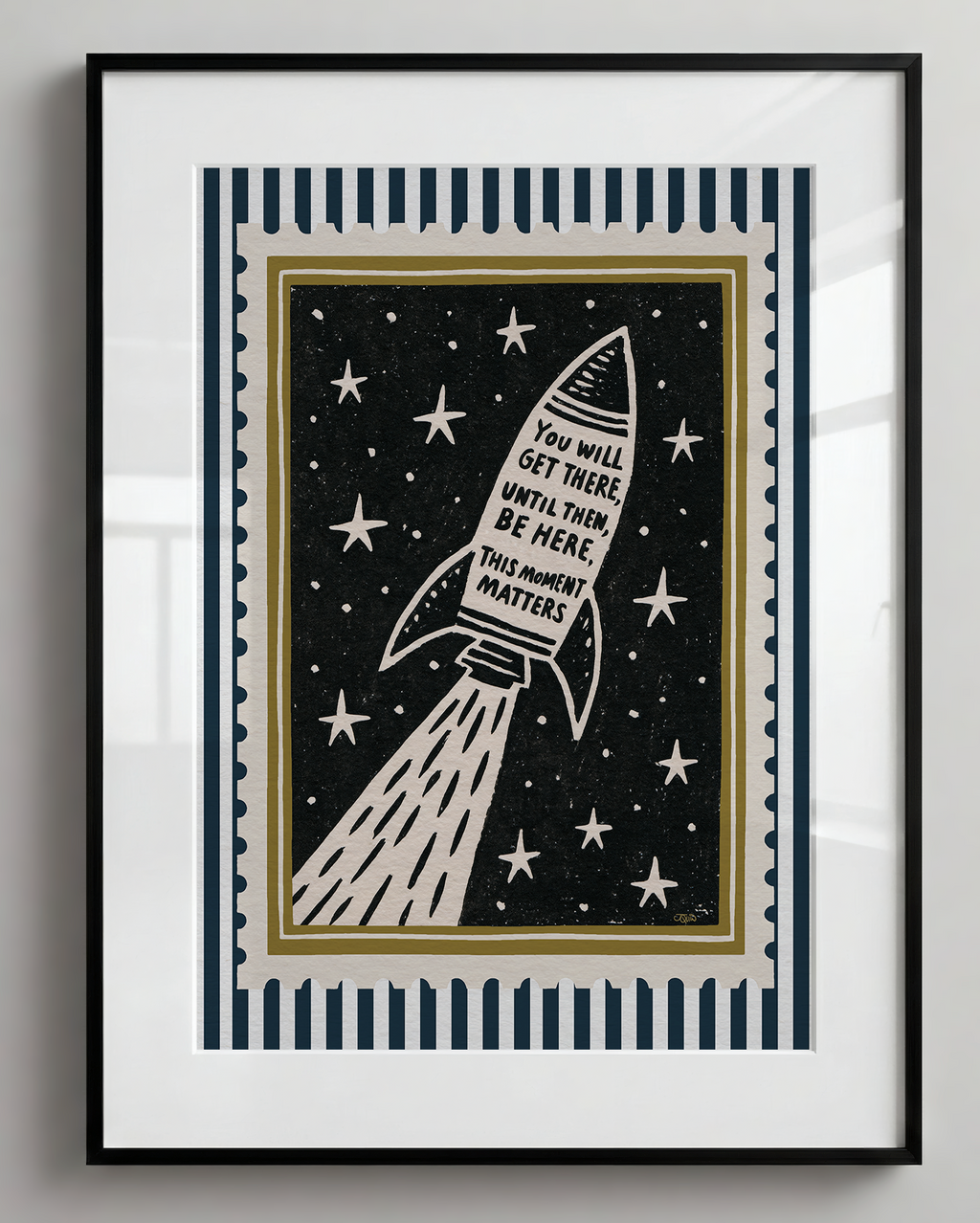 You Will Get there This Moment Matters Motivational Art Print Stamp