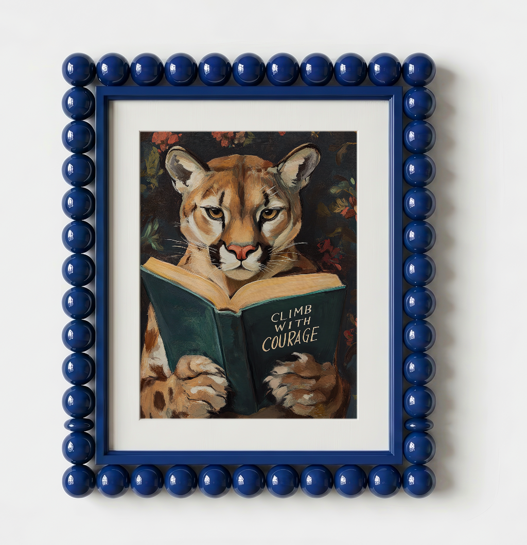 Cougar Climb with Courage Motivational Reading Print