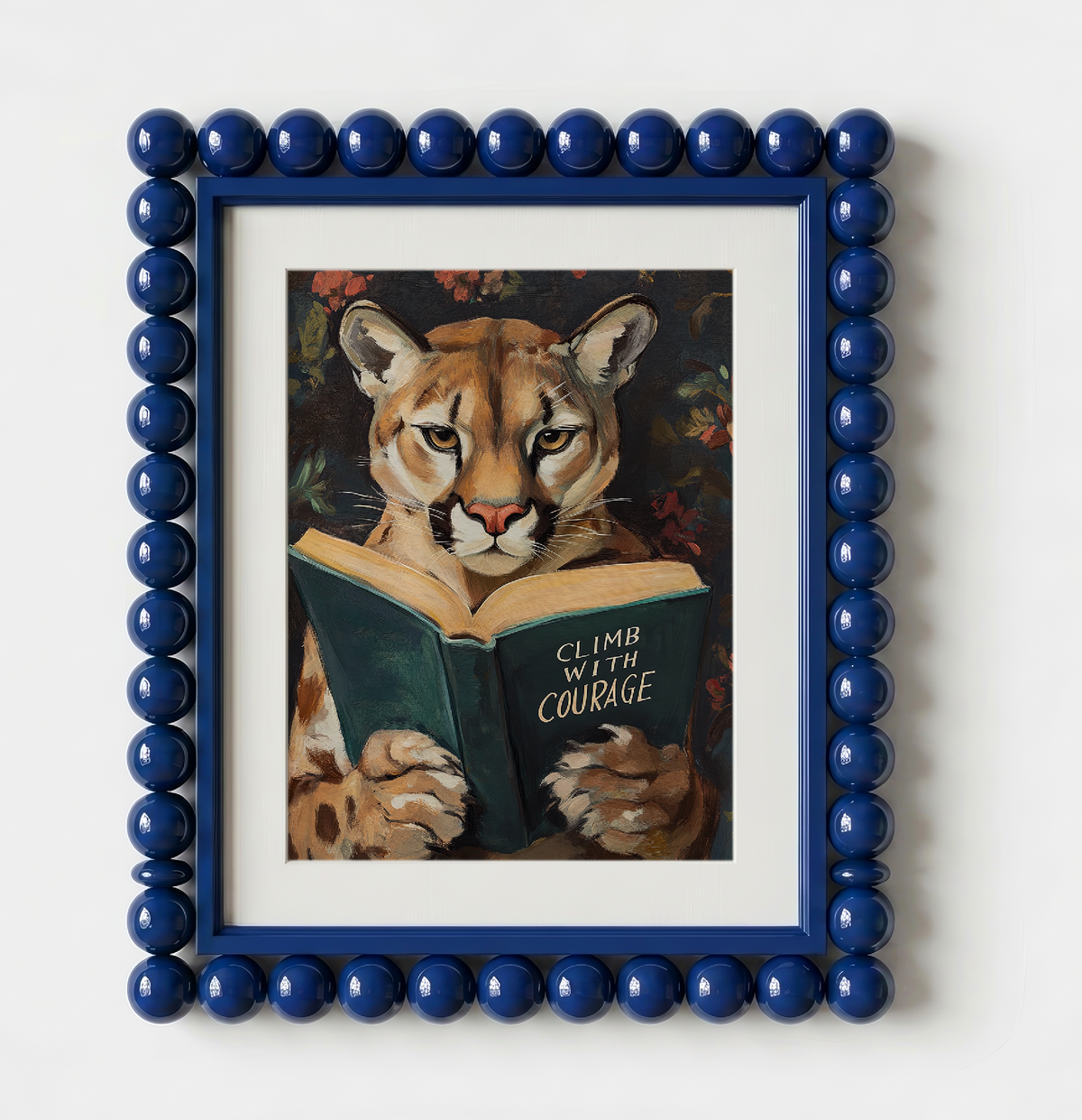 Cougar Climb with Courage Motivational Reading Print
