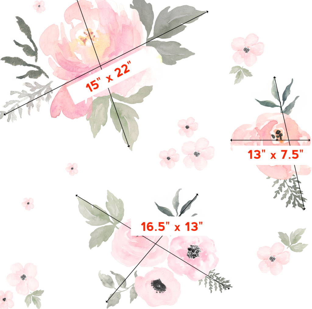 Sweet Blush Roses Watercolor Floral Wallpaper