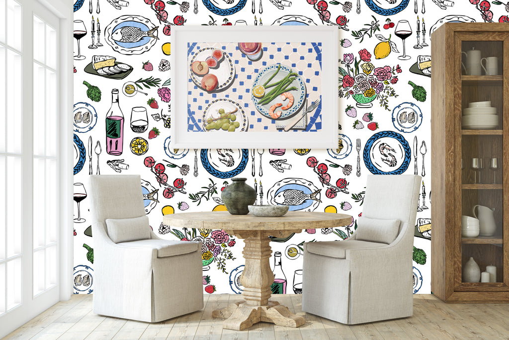 Sunday Dinner Tablescape Wallpaper