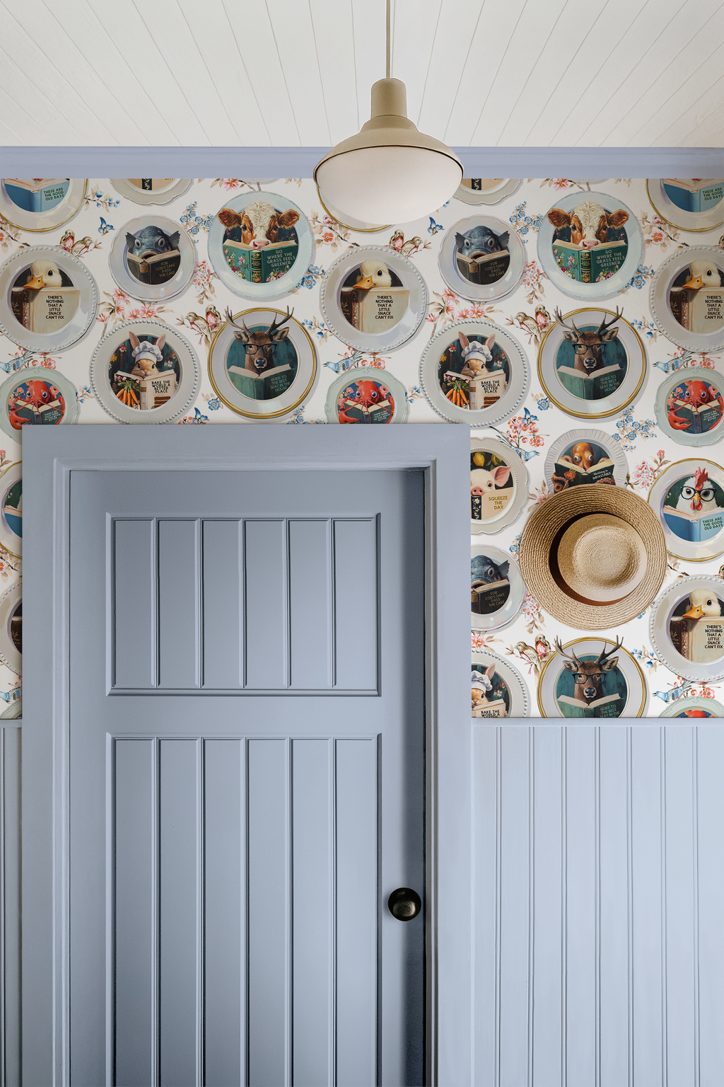 Animals Reading Kitchen Wallpaper - Floral - Image 9 by RebelMod