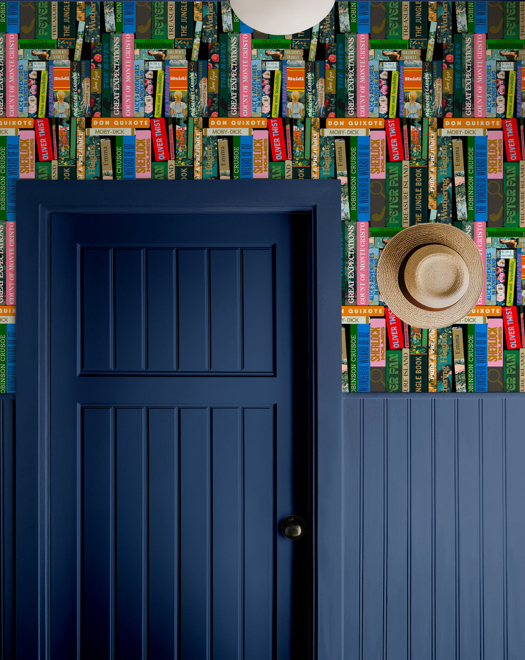 Whimsical Library Books Stack Wallpaper