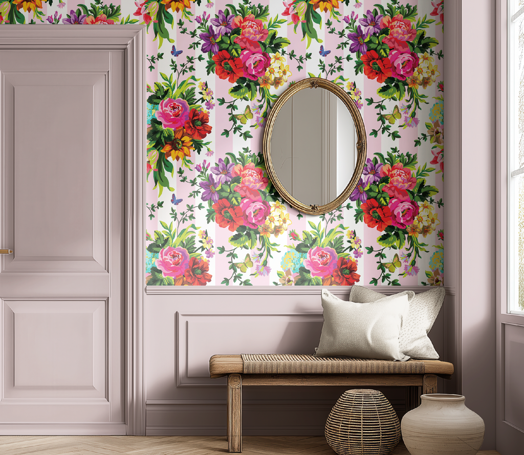 Vibrant Floral Pop Wallpaper - Small